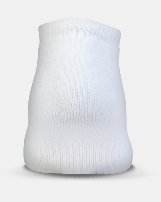 Unisex UA Charged Cotton® 2.0 No Show Socks - 6-Pack, White, pdpMainDesktop image number 3
